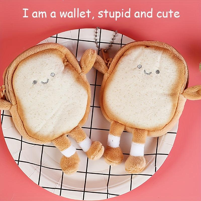 Toast Coin Purse Storage Bag Earphone Holder Card Pouch