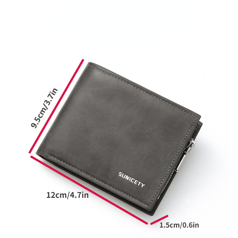 Men's Business Short Wallet Coin Purse Card Holder Money Clip