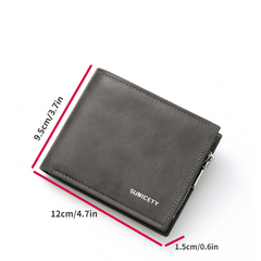 Men's Business Short Wallet Coin Purse Card Holder Money Clip