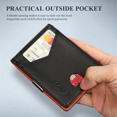 Lovlife Slim Wallet w/ Money Clip 12 Cards RFID Blocking Men's Wallet