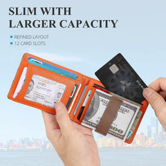 Lovlife Slim Wallet w/ Money Clip 12 Cards RFID Blocking Men's Wallet