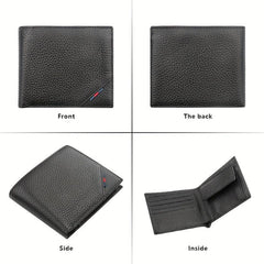 Men's RFID Money Clip Leather Wallet
