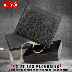 Men's RFID Money Clip Leather Wallet