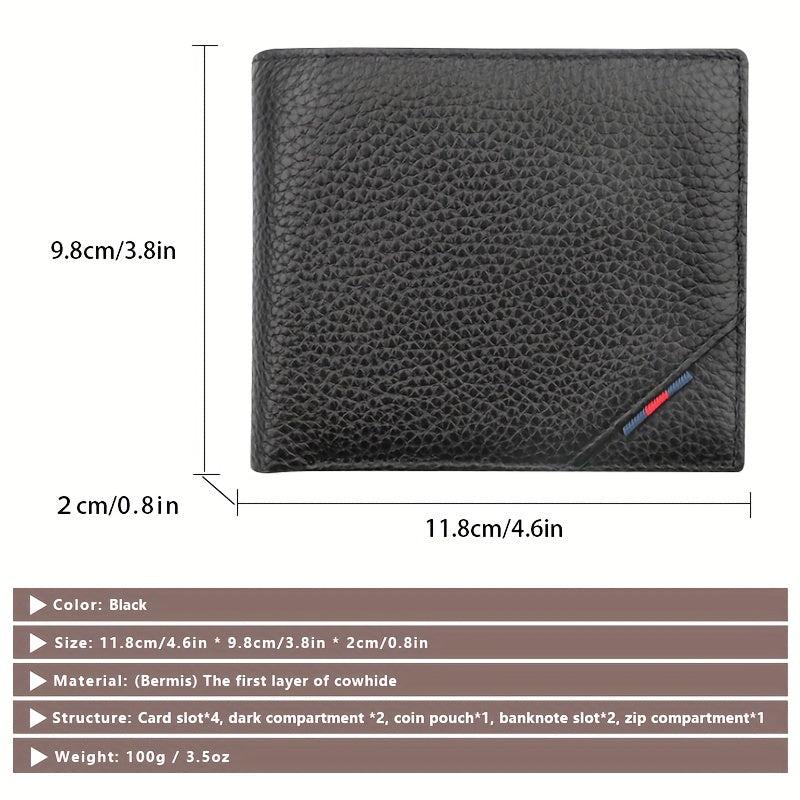 Men's RFID Money Clip Leather Wallet