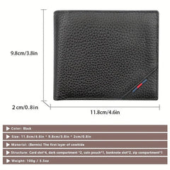 Men's RFID Money Clip Leather Wallet