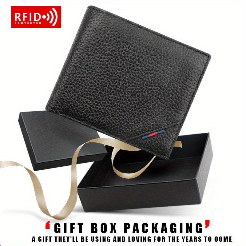 Men's RFID Money Clip Leather Wallet