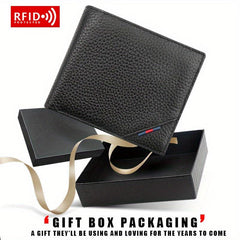 Men's RFID Money Clip Leather Wallet