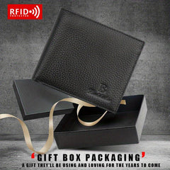 Men's RFID Leather Short Wallet Money Clip Vintage Card Holder