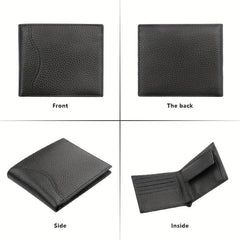 Men's Leather Money Clip RFID Card Holder Wallet
