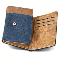 Men's Short Folding Wallet with Card Slots