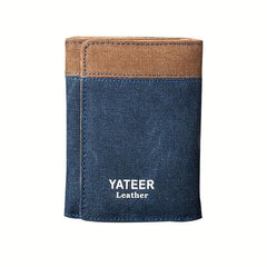 Men's Short Folding Wallet with Card Slots
