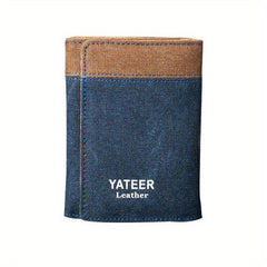 Men's Short Folding Wallet with Card Slots