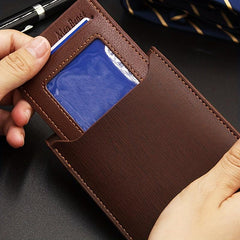 Men's Wallet Short Ultra thin Minimalist Leather Top Layer Cowhide Wallet