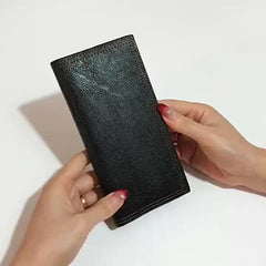 Men's Soft Leather Money Clip with Card Slot