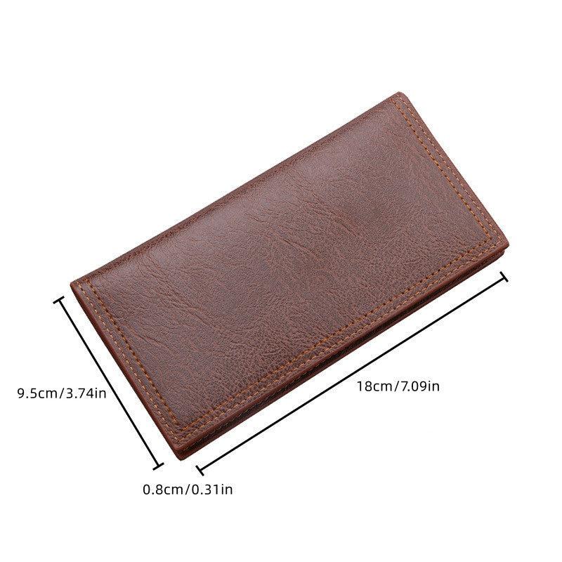 Men's Soft Leather Money Clip with Card Slot
