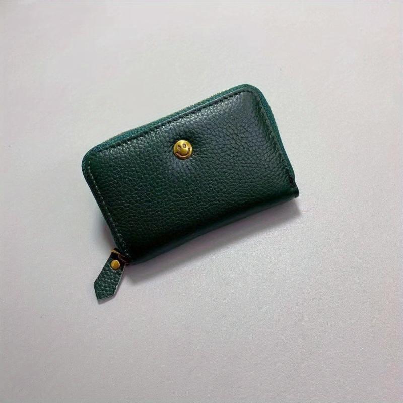 Leather Zipper Small Wallet