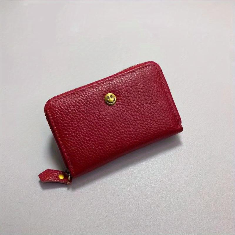 Leather Zipper Small Wallet