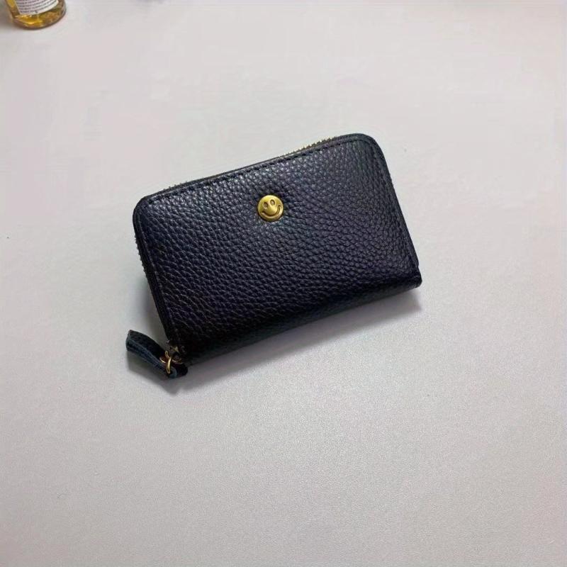 Leather Zipper Small Wallet