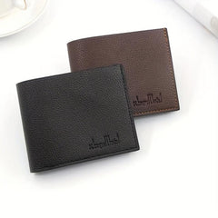 Men's Soft Leather Compact Bifold Wallet