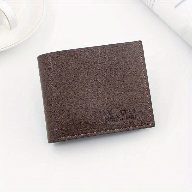 Men's Soft Leather Compact Bifold Wallet