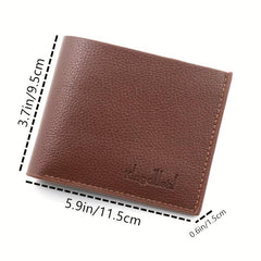 Men's Soft Leather Compact Bifold Wallet
