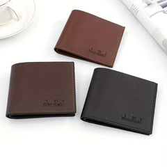 Men's Soft Leather Compact Bifold Wallet
