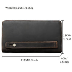 Vintage Leather Men's Long Wallet - Clutch Wallets For Men