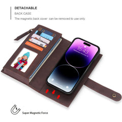 Dark Brown iPhone 14 S23 Wallet Case with Card Holder