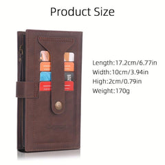 Dark Brown iPhone 14 S23 Wallet Case with Card Holder