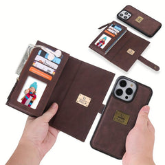 Dark Brown iPhone 14 S23 Wallet Case with Card Holder
