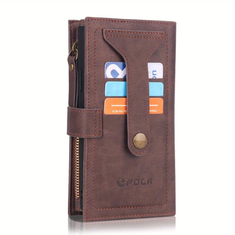 Dark Brown iPhone 14 S23 Wallet Case with Card Holder