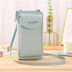 Men's Leather Zipper Wallet Clutch Bag Phone Card Holder Coin Purse