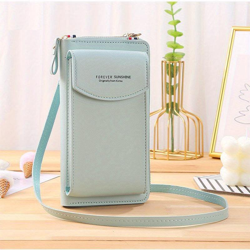 Men's Leather Zipper Wallet Clutch Bag Phone Card Holder Coin Purse