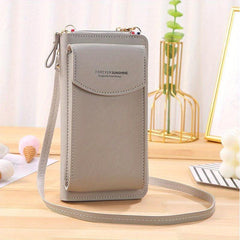 Men's Leather Zipper Wallet Clutch Bag Phone Card Holder Coin Purse