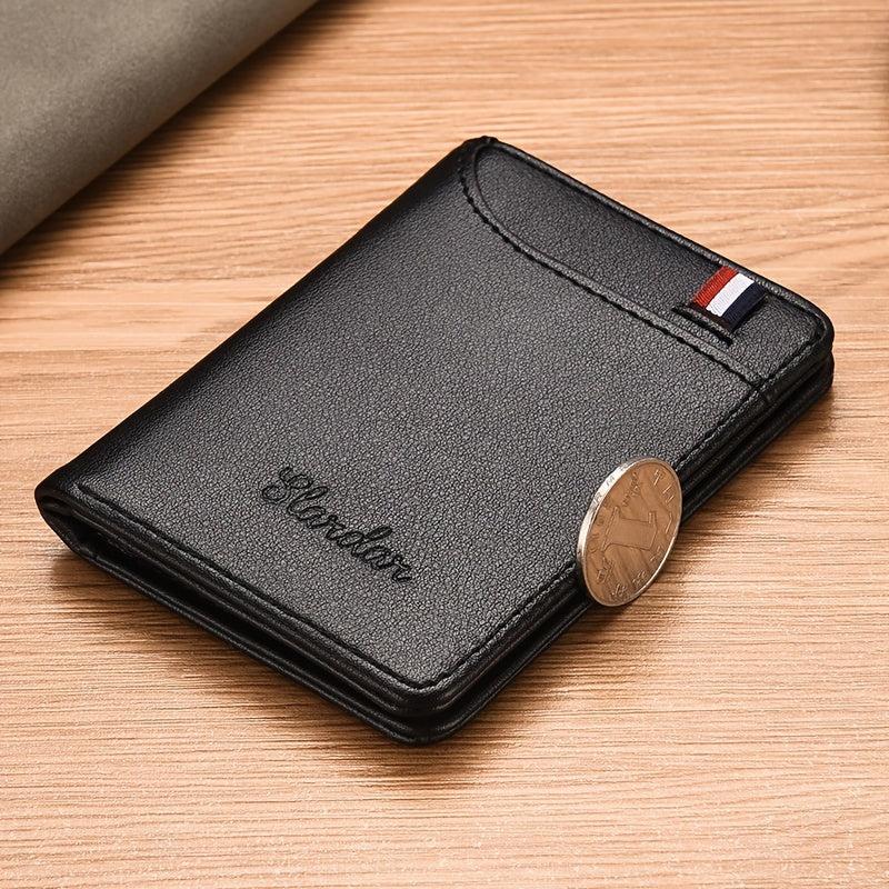 Slim Men's Vertical Wallet Mini Coin Card Holder Purse