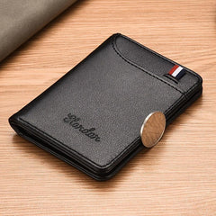 Slim Men's Vertical Wallet Mini Coin Card Holder Purse
