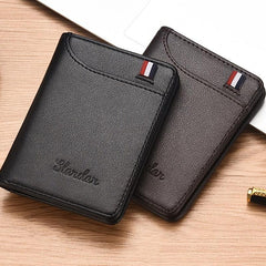 Slim Men's Vertical Wallet Mini Coin Card Holder Purse