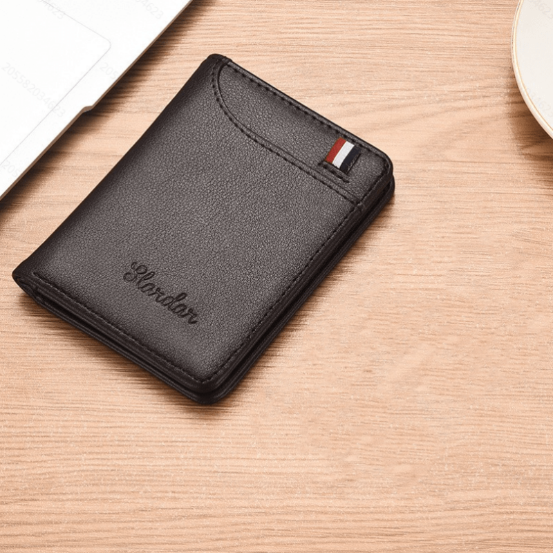 Slim Men's Vertical Wallet Mini Coin Card Holder Purse