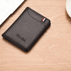 Slim Men's Vertical Wallet Mini Coin Card Holder Purse