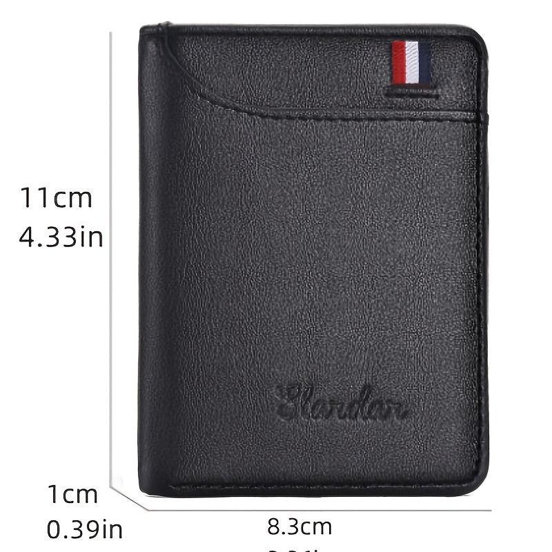 Slim Men's Vertical Wallet Mini Coin Card Holder Purse