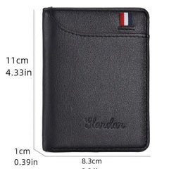 Slim Men's Vertical Wallet Mini Coin Card Holder Purse