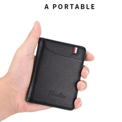 Slim Men's Vertical Wallet Mini Coin Card Holder Purse