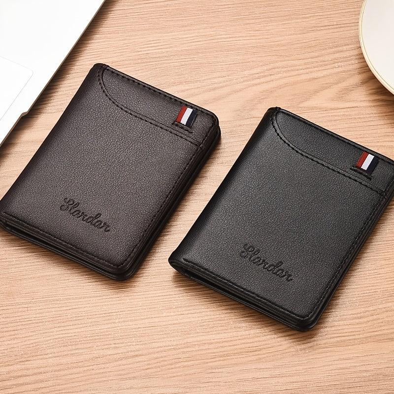 Slim Men's Vertical Wallet Mini Coin Card Holder Purse