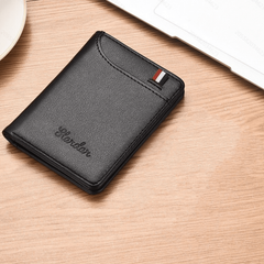Slim Men's Vertical Wallet Mini Coin Card Holder Purse