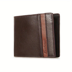 Men's Leather Short Wallet With Money Clip
