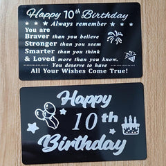 Personalized Customized Wallet Insert Card Metal Card Birthday Gift