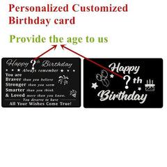 Personalized Customized Wallet Insert Card Metal Card Birthday Gift
