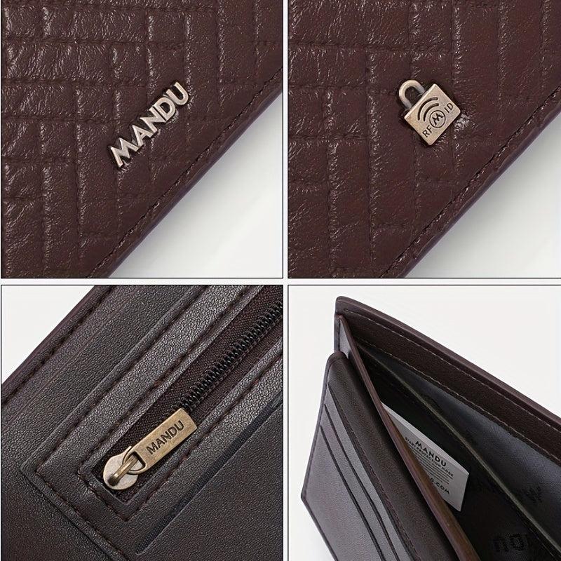 Men's Snake Pattern Bifold Wallet RFID Blocking Card Holder