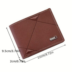 Leather Short Wallet Money Clip Card Holder Purse Coin Purse Gift For Men
