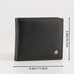 Men's Leather Short Wallet Card Slots Purse Large Capacity Great Gift